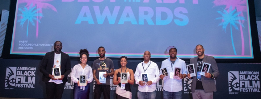 2022 ABFF award winners holding awards