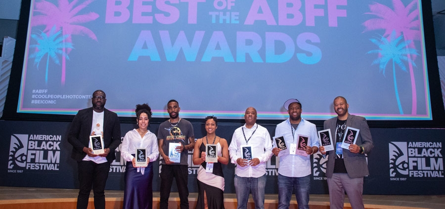 2022 ABFF award winners holding awards