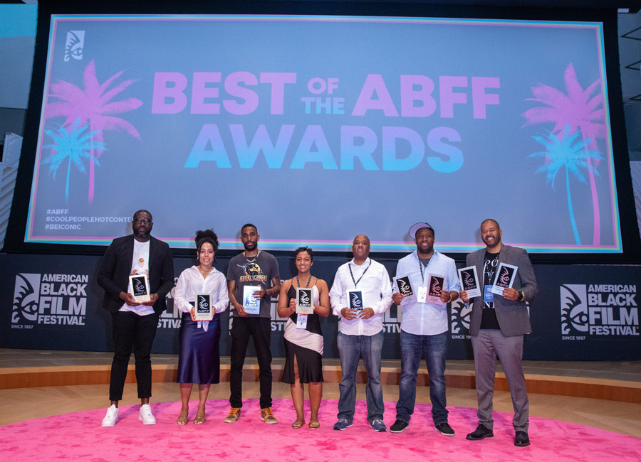 2022 ABFF award winners holding awards